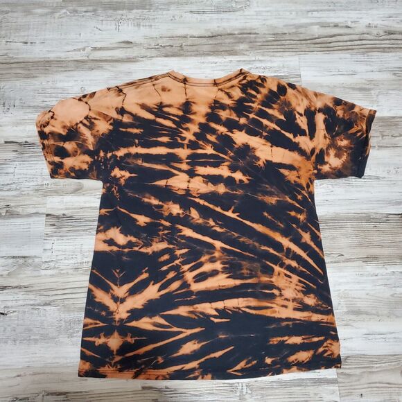 Marilyn Monroe Rose Skull Reverse Tye Dye Shirt Size Medium Hand Tye Dyed - Picture 2 of 3